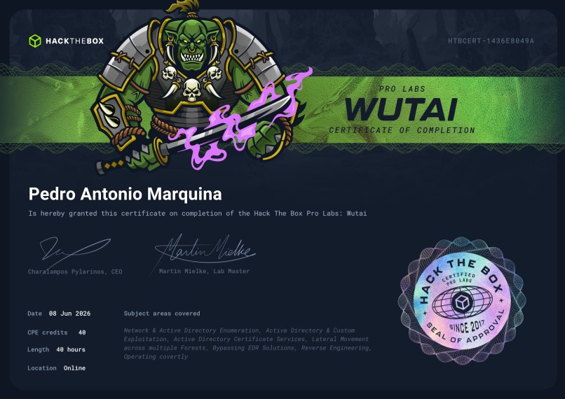 HTB Pro Lab Wutai